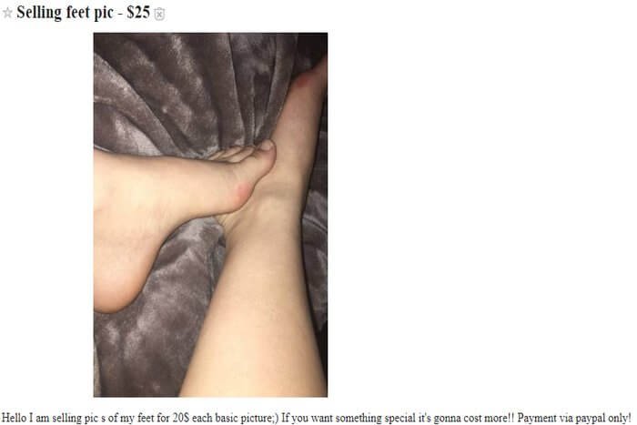 Selling pictures of feet onlyfans